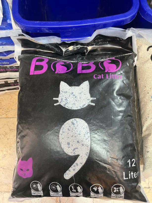 خاک بستر گربه مارک bobo کربن دار